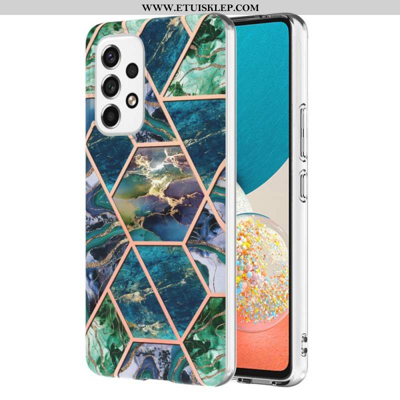 Futerały do Samsung Galaxy M53 5G Błyszczący Geometryczny Marmur